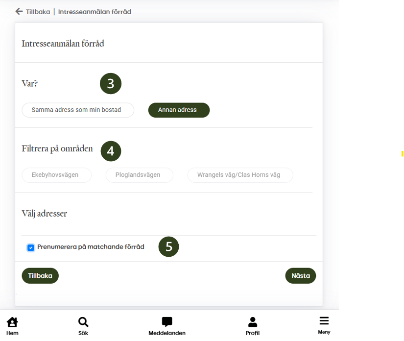 Bild insidan av kortet förrådskön på Mina Sidor.